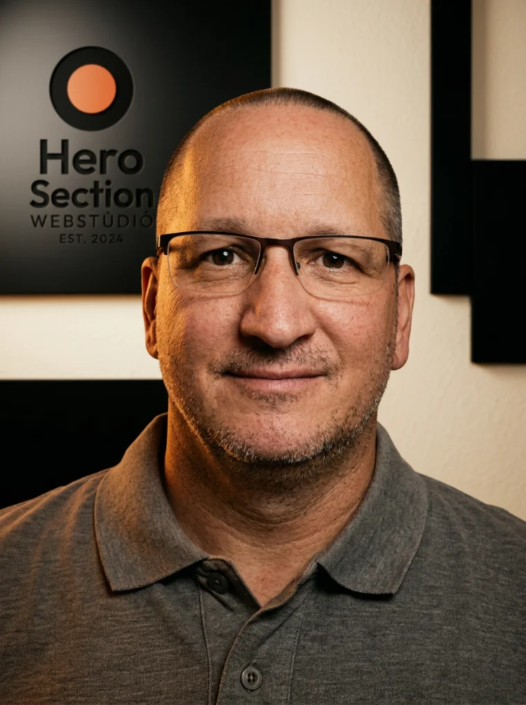 Tóth László portré — Hero Section Webstúdió